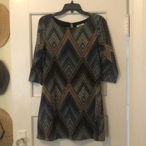 Patterned shift dress
